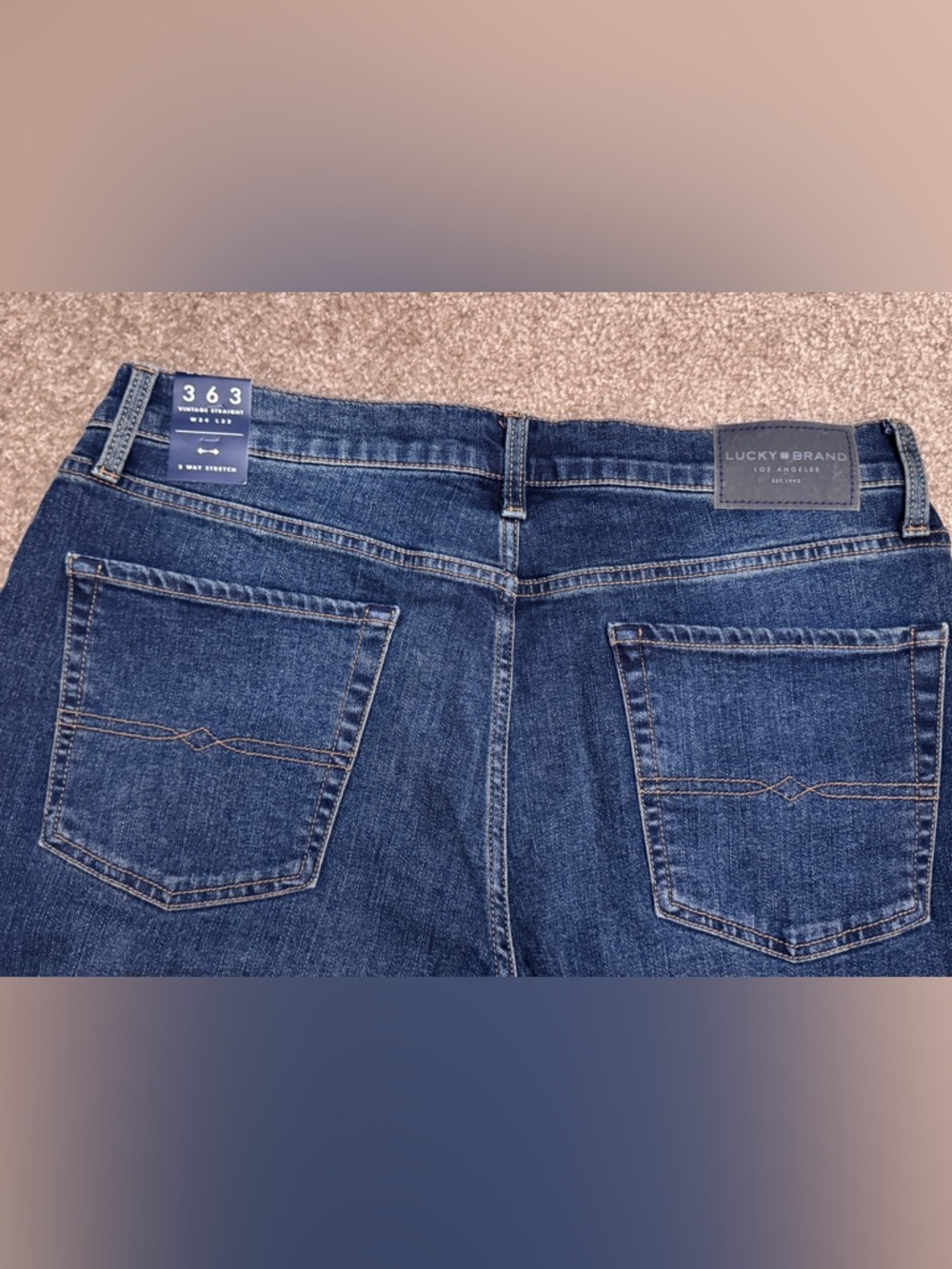 Lucky Brand Men's 363 Vintage Straight Jeans - Dark Blue